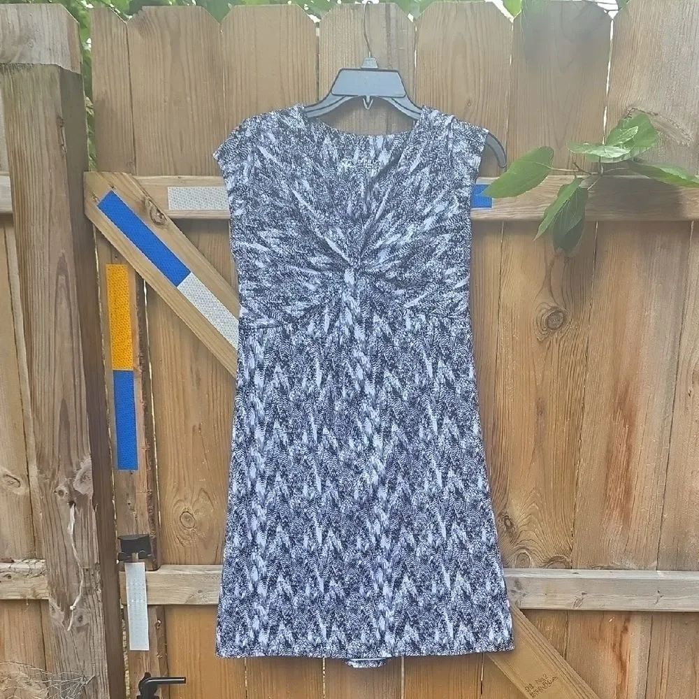 Soybu Black and White Midi Dress
